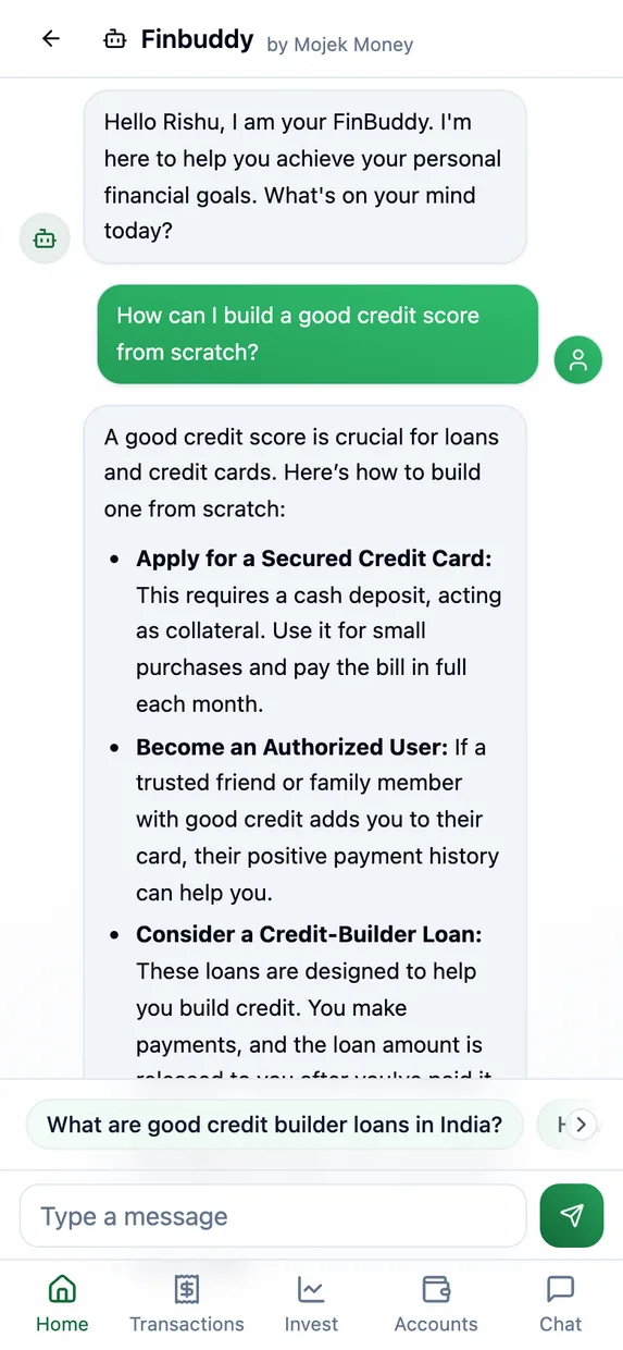 An answer in steps, with the sources it used, follow-up questions and a beta disclaimer.
